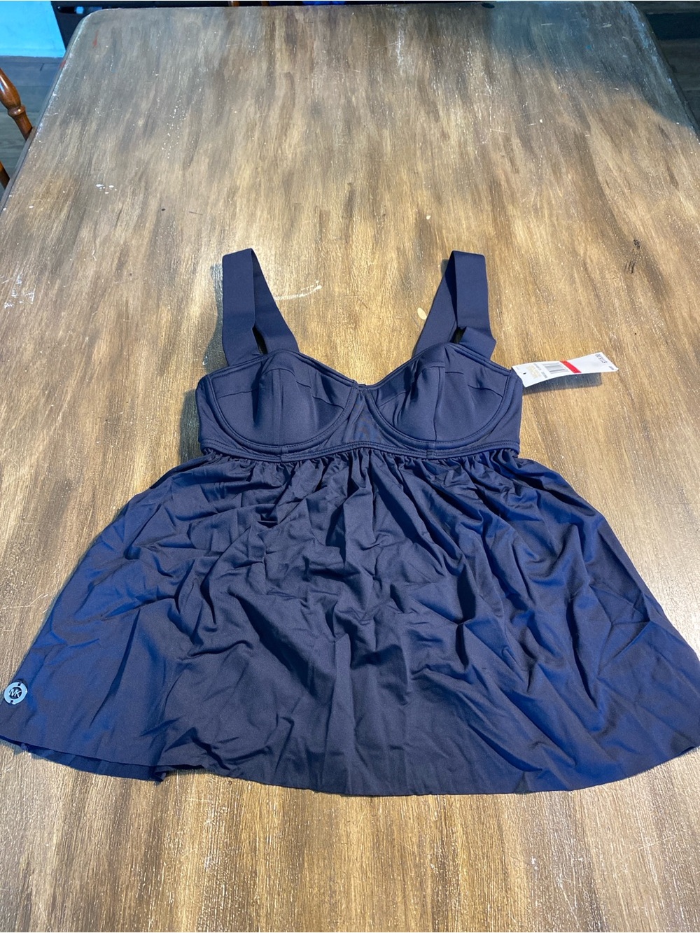 Michael Kors Navy Blue Women’s Swim Top Tankini Size XS NWT